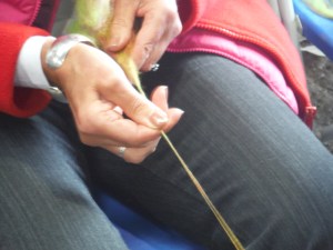 Look - its like real wool - and she's only been doing it for three seconds!!